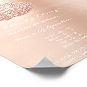 LIps Makeup Artist Glitzer Beauty Pink Gold Poster (Ecke)