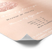 LIps Makeup Artist Glitzer Rose Gold Gray Kiss Poster (Ecke)