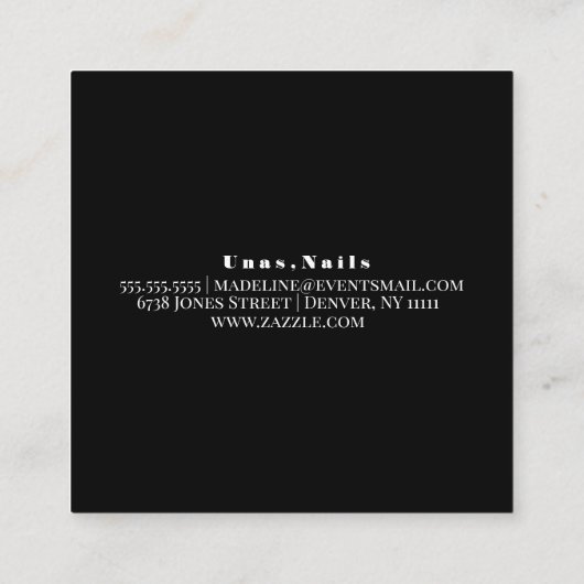 Lips Marbella Abstrakt Pink Makeup Artist Quadratische Visitenkarte (Rückseite)