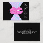 Lips Marbella Abstrakt Pink Makeup Artist Visitenkarte (Vorne/Hinten)