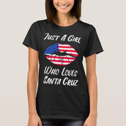 Lips Mouth Liebe American Flag Santa Cruz T-Shirt (Vorderseite)
