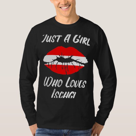 Lips Mouth Liebe Austria Flag Ischgl T-Shirt (Vorderseite)