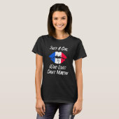 Lips Mouth Liebe Französische Flagge Saint Martin T-Shirt (Vorne ganz)