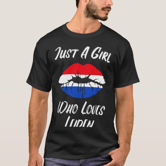 Lips Mouth Liebe Holland Flag leidet T-Shirt (Vorderseite)