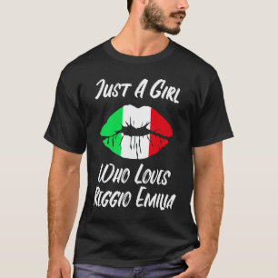 Lips Mouth Liebe Italienische Flagge Reggio Emilia T-Shirt