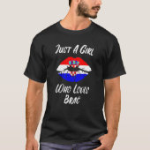 Lips Mouth Liebe Kroatische Flagge Brac T-Shirt (Vorderseite)
