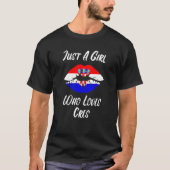 Lips Mouth Liebe Kroatische Flaggen Cres T-Shirt (Vorderseite)