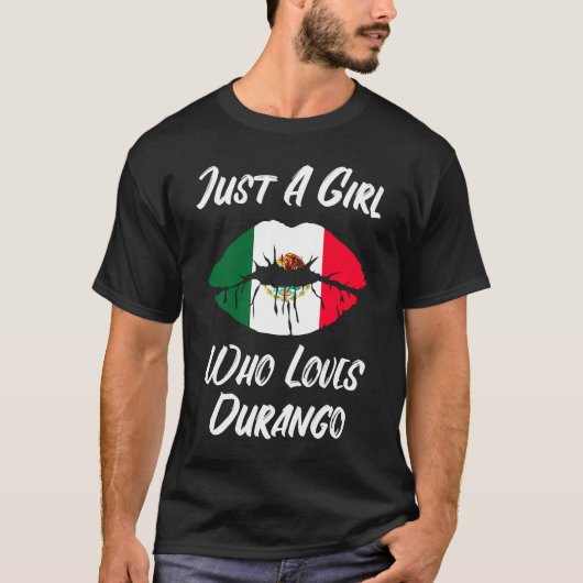 Lips Mouth Liebe Mexican Flag Durango T-Shirt (Vorderseite)