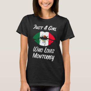 Lips Mouth Liebe Mexican Flag Monterrey T-Shirt