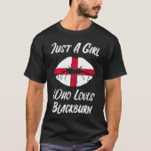 Lips Mouth Liebe Saint George's Cross Flag Blackbu T-Shirt (Vorderseite)