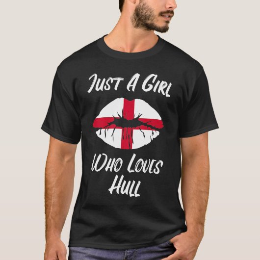 Lips Mouth Liebe Saint George's Cross Flag Hull T-Shirt (Vorderseite)