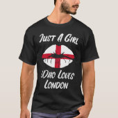 Lips Mouth Liebe Saint George's Cross Flag London T-Shirt (Vorderseite)