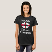 Lips Mouth Liebe Saint George's Cross Flag Peterbo T-Shirt (Vorne ganz)