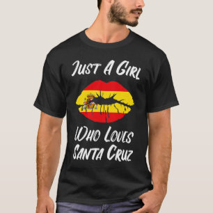 Lips Mouth Liebe Spanische Flagge Santa Cruz T-Shirt