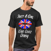 Lips Mouth Liebe Union Jack Flag Derby T-Shirt (Vorderseite)