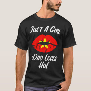 Lips Mouth Liebe Vietnamesischer Flaggen Farbe T-Shirt