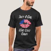 Lips Mouth Love American Flag Kauai T-Shirt (Vorderseite)
