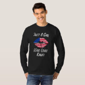 Lips Mouth Love American Flag Kauai T-Shirt (Vorne ganz)