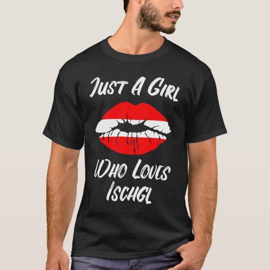 Lips Mouth Love Austria Flag Ischgl T-Shirt (Vorderseite)