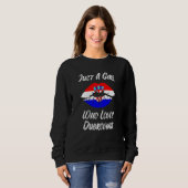 Lips Mouth Love Croatia Flag Dubrovnik Sweatshirt (Vorne ganz)
