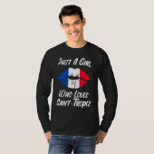 Lips Mouth Love French Flag Saint Tropez T-Shirt (Vorne ganz)