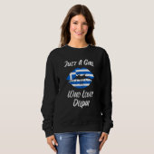 Lips Mouth Love Greek Flag Delphi Sweatshirt (Vorne ganz)