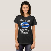 Lips Mouth Love Greek Flag Thassos T-Shirt (Vorne ganz)