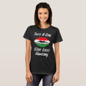 Lips Mouth Love Hungarian Flag Hungary T-Shirt (Vorne ganz)