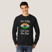 Lips Mouth Love Indian Flag New Delhi T-Shirt (Vorne ganz)