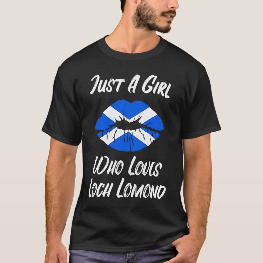 Lips Mouth Love Scottish Flag Hole Lomond T-Shirt (Vorderseite)
