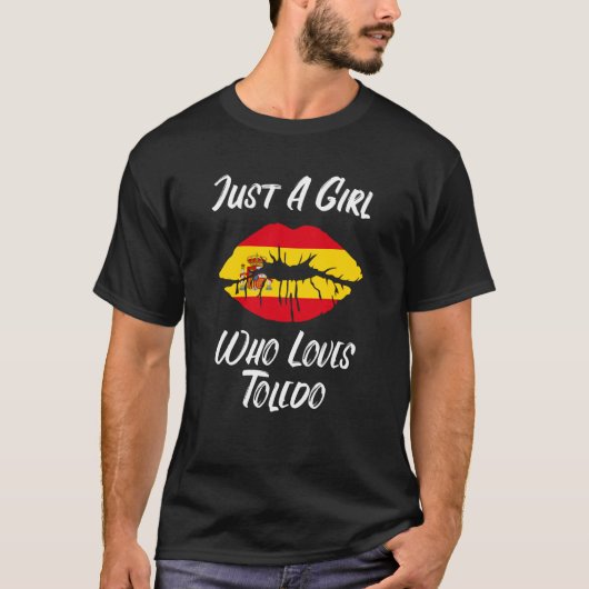 Lips Mouth Love Spanish Flag Toledo T-Shirt (Vorderseite)