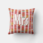 Lips Mrs. Hipster Vintag Retro Bride Kissen (Rückseite)