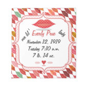 Lips Mrs. Hipster Vintag Retro Bride Notizblock (Vorderseite)