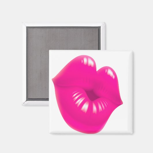 Lips-Muster küssen Magnet (Vorderseite/Rückseite)