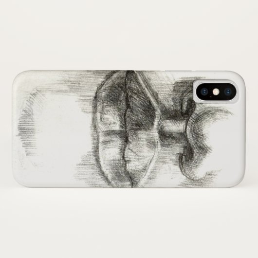 Lips & Nose zeichnend iPhone Case (Rückseite (Horizontal))