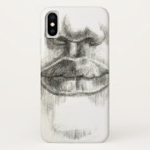 Lips & Nose zeichnend iPhone Case (Rückseite)