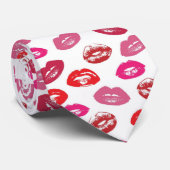 Lips Pattern Krawatte (Gerollt)