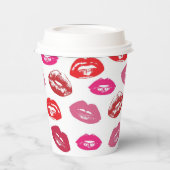Lips Pattern Pappbecher (Links)