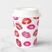 Lips Pattern Pappbecher (Rechts)