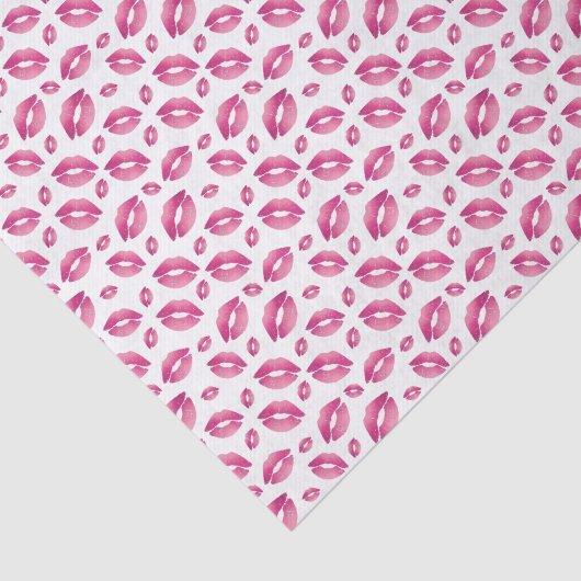 Lips Pattern Pink & White Seidenpapier (Ausschnitt)