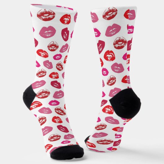 Lips Pattern Socken (Gewinkelt)