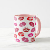 Lips Pattern Tasse (VorderseiteRechts)