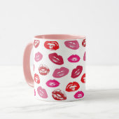 Lips Pattern Tasse (Vorderseite Links)