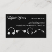 Lips Piercing Foto Visitenkarte (Rückseite)