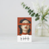 Lips PMU Microblading Henna Salon Business Card Visitenkarte (Stehend Vorderseite)