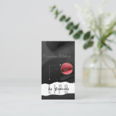 Lips PMU Microblading Henna Salon Business Card Visitenkarte (Stehend Vorderseite)