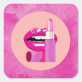 Lips Quadratischer Aufkleber