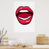 Lips Retro Pop Art Poster 60er 70er | Angebot (Küche)