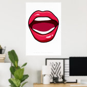 Lips Retro Pop Art Poster 60er 70er | Angebot (Heimbüro)