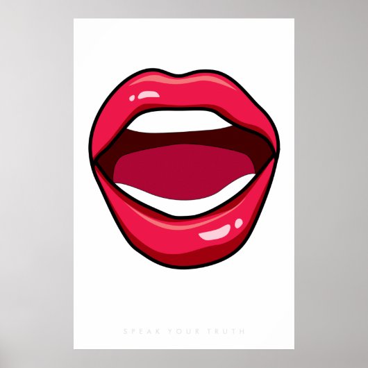 Lips Retro Pop Art Poster 60er 70er | Angebot (Vorne)